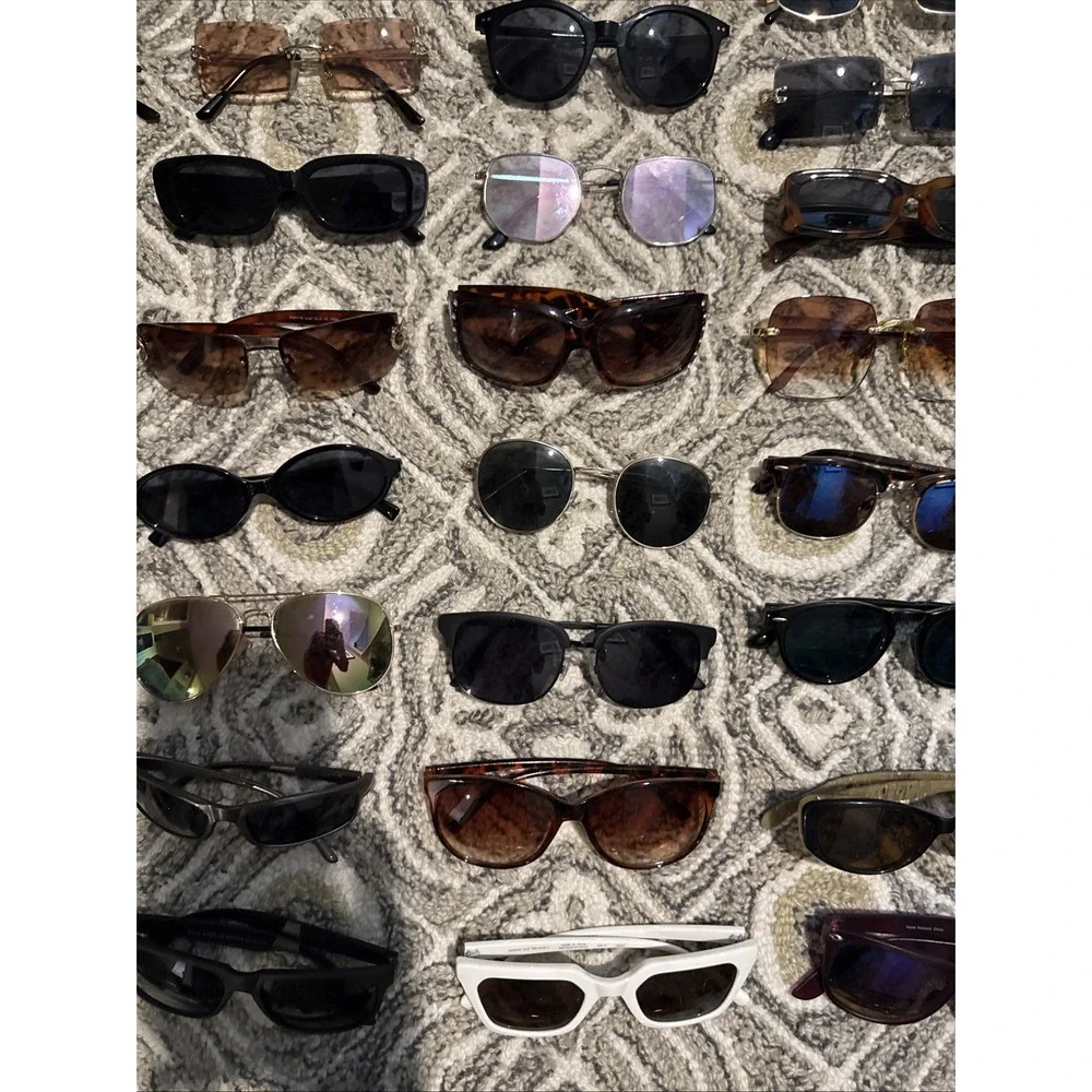 Wholesale Bulk Lot / Group of 56 all included Sunglasses:Square, Round,Aviator+